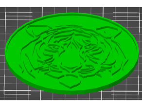 tiger king coaster 3d print model - Mito3D
