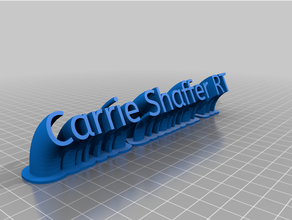 angepasst fegen Teller 2 Linien carrie22 Schriftarten Remix 3d print model - Mito3D