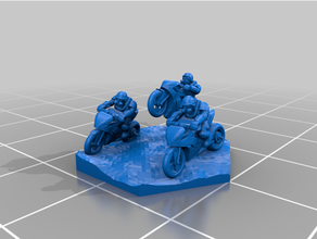 battletech motorized infantry motorbikes 3d print model - Mito3D