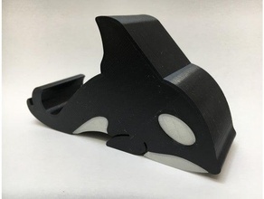 whale phone stand animal multiple parts 3d print model - Mito3D