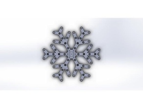 6 bras 60 pixel flocon neige 3d print model - Mito3D
