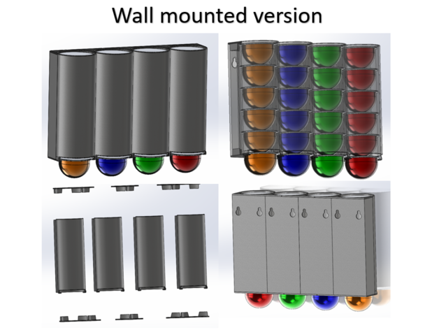nespresso vertuo cápsula soporte capsulas vertuolina 3D print model - Mito3D