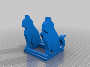cat phone stand remixed 3d print model - Mito3D