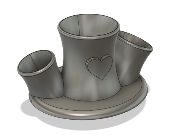 3 mini vase flower pot 3D print model - Mito3D