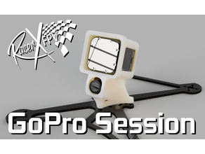 racerx fpv Go Pro session canopée 25deg monter racerxfpv 3d print model - Mito3D