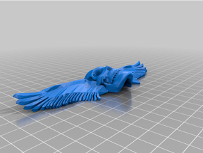 kanatlı kafatası 3d print model - Mito3D