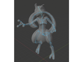 mewtwo - pokemon 150 figure gen1 pose poseable 3d print model - Mito3D