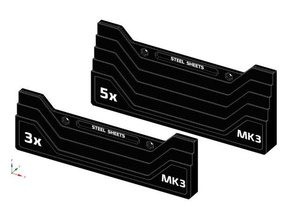 prusa mk3s acier sheeld mur monter titulaire soutien 3x 5x mk3 feuille 3d print model - Mito3D
