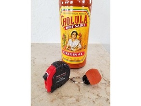 cholula capper bead hotsauce keychain zipper pull 3d print model - Mito3D