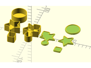 Box Deckel klein Perlen Quadrat Kreis Star gestalten 3d print model - Mito3D