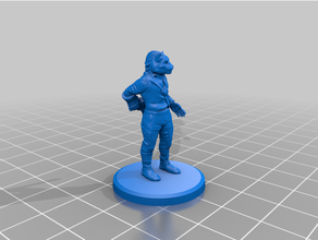 catfolk rogue rhino dnd miniautres mini miniature 3d print model - Mito3D