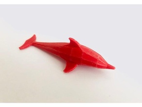 geometrical dolphin aquatic dolphin fish geometrical ocean sculpture 3d print model - Mito3D
