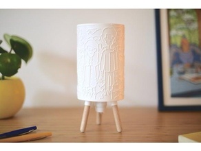 lithophane boucle lampe 3d print model - Mito3D
