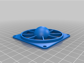 fan grill 70 mm jet style adapter 3d print model - Mito3D