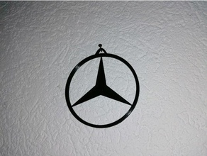 Mercedes Logo montieren Mauer Wagen Marke Benz Dekor 3d print model - Mito3D