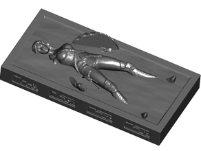carbonite encased woman optional control panels 2 stands starwars star wars wonderwoman 3d print model - Mito3D