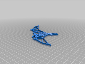 pterodaktil geometrik 2d duvar Sanat Dinozor 3d print model - Mito3D