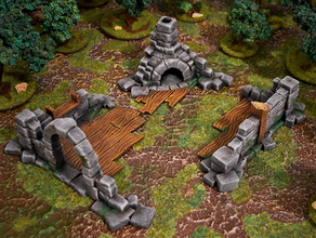 rovinato Casa dungeon draghi fantasia frostgrave malifaux mordheim esploratore gioco ruolo rovine scenario wargaming warhammer macchina guerra 3d print model - Mito3D