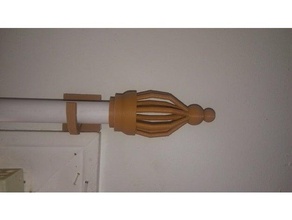 curtain finials rod 3d print model - Mito3D