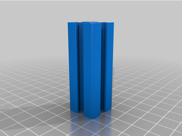 fessura 20x20 mm 2020 t slot rotaia 3D print model - Mito3D