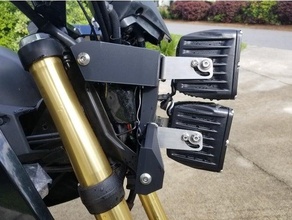 honda grom rigid d-xl led headlight mount motorcycle 3d print model - Mito3D