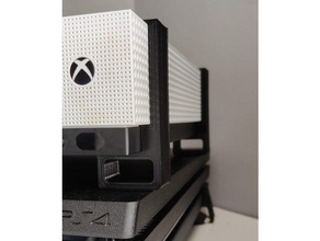 xbox horizontal riser foot stand airflow console cooling game video games 3d print model - Mito3D