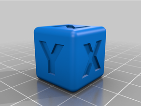 20mm xyz & straight edge calibration cubes 3d print model - Mito3D
