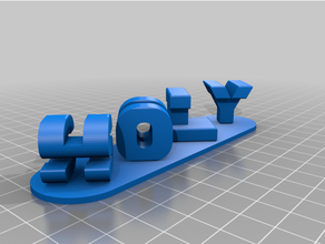 customized triple letter blocks a12mbigram 3d print model - Mito3D