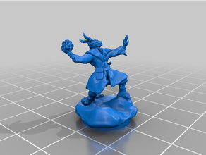 Dragonborn sihirbaz karakter Zindanlar ejderhalar fantezi minyatür masaüstü oyun savaş oyunları 3d print model - Mito3D
