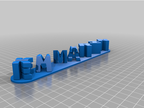 custo25mized triple letter blocks ambigram customized 3d print model - Mito3D