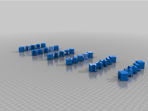 personnalisé tripler lette13r blocs ambigramme 3d print model - Mito3D
