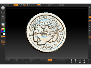 cráneo moneda cabeza calaveras 3d print model - Mito3D