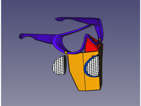 mascara gafas uno 3d print model - Mito3D