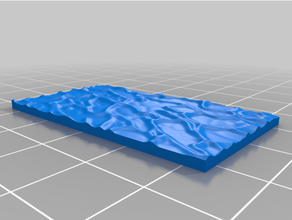 llanura olas base 3d print model - Mito3D