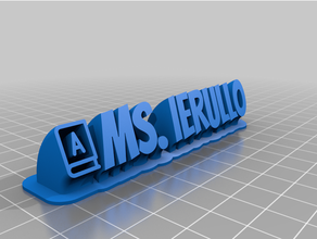 cusnnamneplmeplatetomized sweeping 2-line plate text customized 3d print model - Mito3D