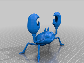 098 Krabby Pokémon figuras brinquedo 3d print model - Mito3D