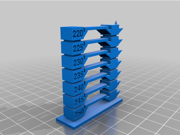 petg temp towermy customized temperature tower version 2 3D print model - Mito3D