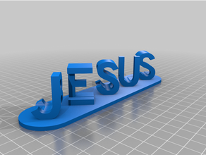customized dual letter blojesus bible 3d print model - Mito3D