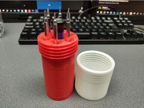 screwdriver case bullet container 3d print model - Mito3D