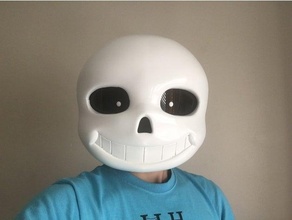 sans maschera undertale cosplay gioco testa casco puntello scheletro cranio video 3d print model - Mito3D