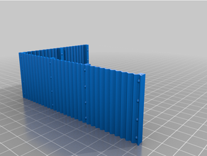 corrugated fence 3d print model - Mito3D