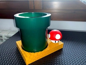 Super Mario Tube Pflanze 3d print model - Mito3D