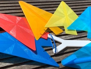 plane rubber flip flieger mit gummiflitsche aircraft airplane aviator band toy 3d print model - Mito3D