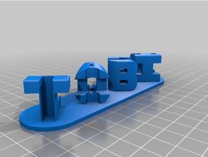 customiztobied triple23 lettera blocchi ambigramma personalizzato 3d print model - Mito3D