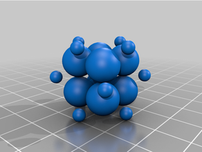 Kubisch vücut merkezli primerler atom 3d print model - Mito3D