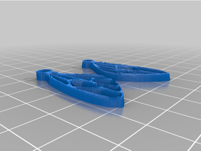 kanatlar takı taklit mücevher küpe kanat kolye 3d print model - Mito3D