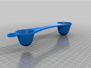foomy customized measuring spoon scoop ended 3d print model - Mito3D