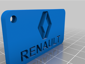 renault logo clé chaîne 3d print model - Mito3D