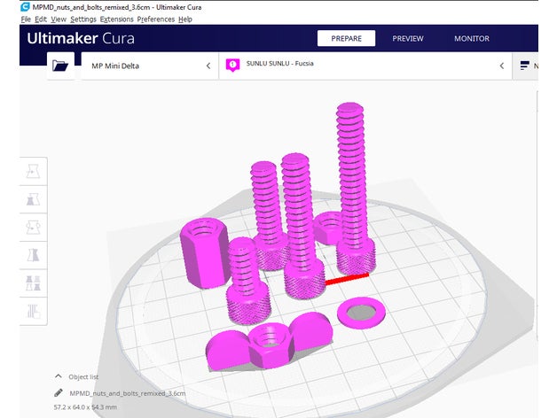 thumbscrews Fındık cıvatalar 3D print model - Mito3D