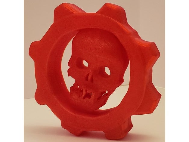 Getriebe Krieg Emblem Ausrüstung Schädel 3D print model - Mito3D